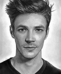 Black And White Grant Gustin Art Paint By Numbers