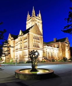 Boston College Gasson Hall At Night Paint By Numbers