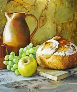 Bread And Fruits Paint By Numbers