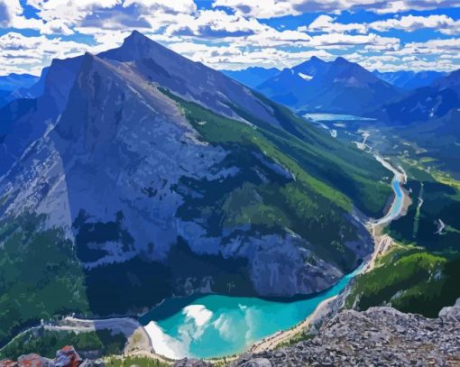 Canmore Mountains Paint By Numbers