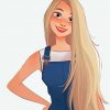 Cartoon Lady Paint By Numbers