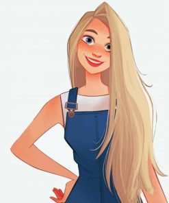 Cartoon Lady Paint By Numbers