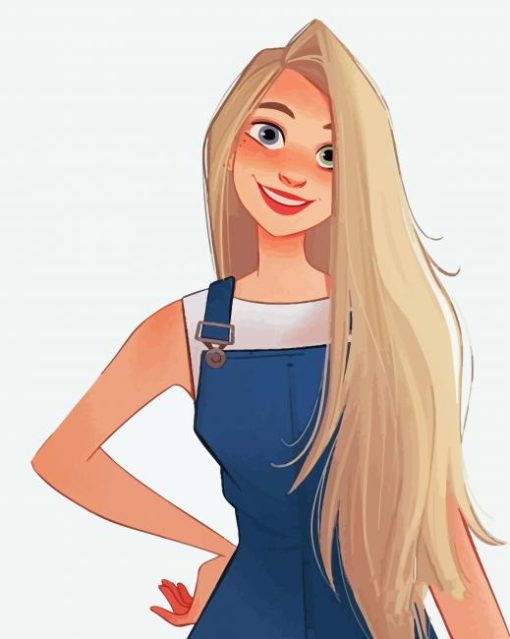 Cartoon Lady Paint By Numbers