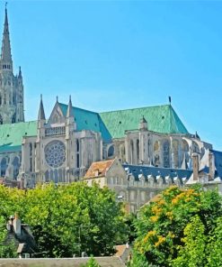 Chartres Cathedral Building In France Paint By Numbers