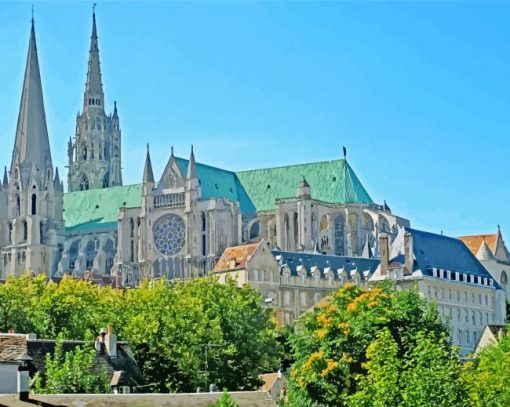 Chartres Cathedral Building In France Paint By Numbers