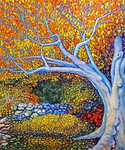 Colorful Beech Tree Paint By Numbers