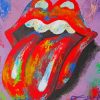 Colorful Rolling Stones Logo Paint By Numbers