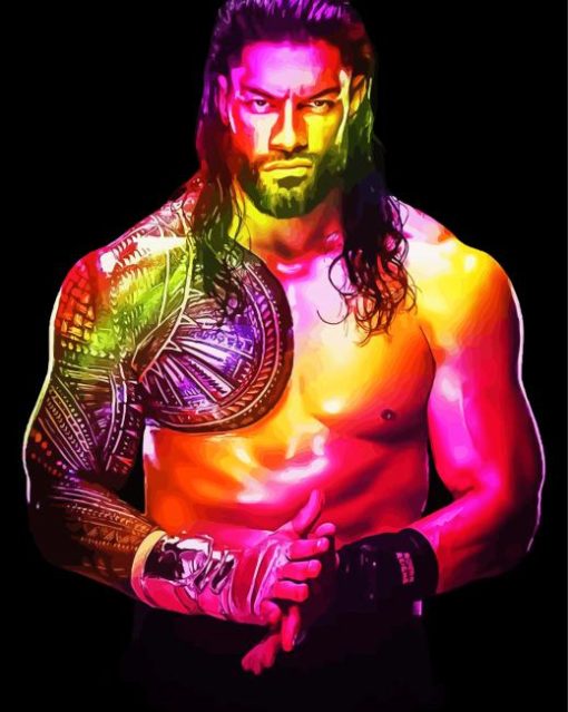 Colorful Roman Reigns Paint By Numbers