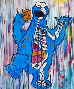 Cookie Monster Skelton Art Paint By Numbers