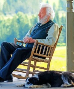 Donald Sutherland With His Dog Paint By Numbers