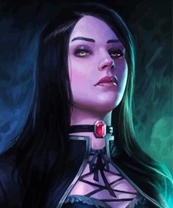 Female Vampire Paint By Numbers