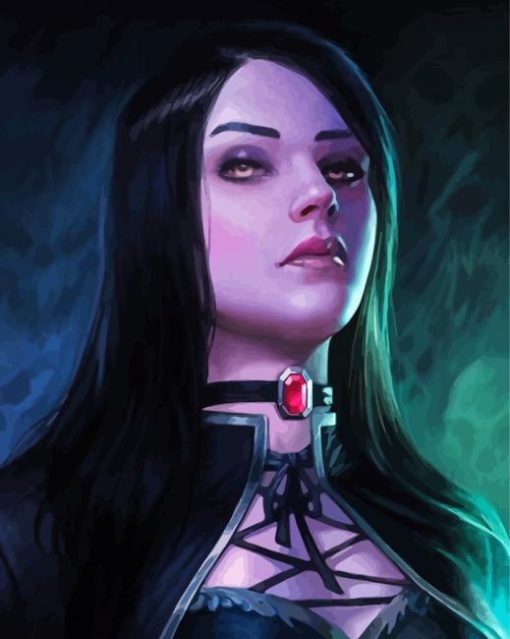 Female Vampire Paint By Numbers