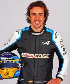 The Driver Fernando Alonso Motorsports Racing Driver Paint By Numbers