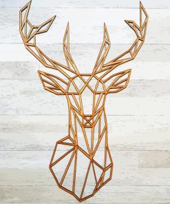 Geometric Deer Art Paint By Numbers