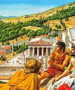 Greek Scene Art Paint By Numbers