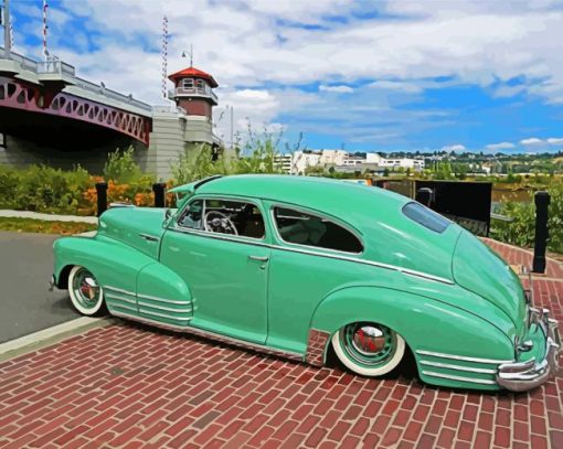 Green 48 Chevy Fleetline Car Paint By Numbers