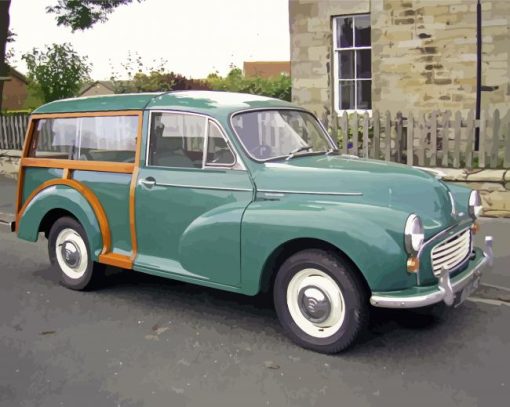 Green Morris Minor Traveller Paint By Numbers