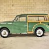 Vintage Green Morris Minor Traveller Paint By Numbers