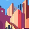 Illustration La Muralla Roja Paint By Numbers