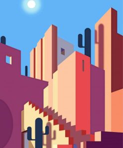 Illustration La Muralla Roja Paint By Numbers