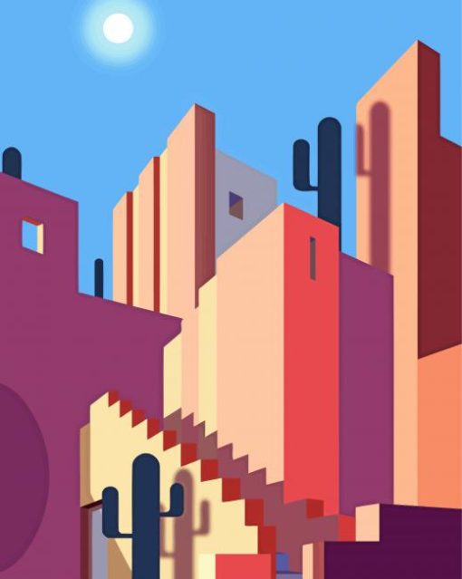 Illustration La Muralla Roja Paint By Numbers