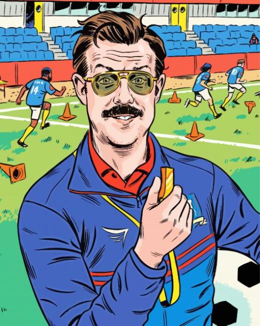 Illustration Ted Lasso Paint By Numbers