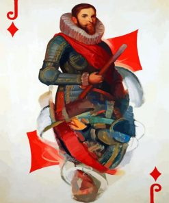 Jack Of Diamonds Card Paint By Numbers