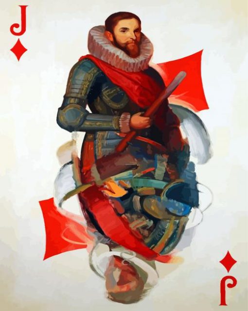 Jack Of Diamonds Card Paint By Numbers