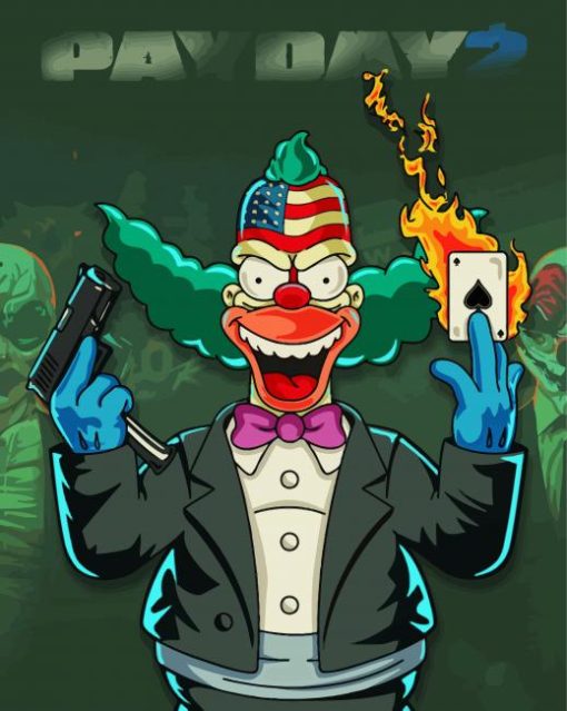 Krusty Clown Art Paint By Numbers