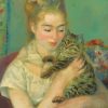 Lady With Cat Renoir Paint By Numbers