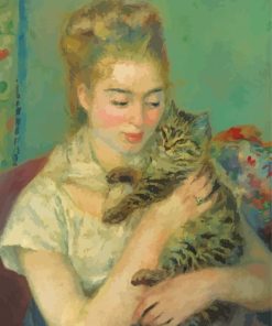 Lady With Cat Renoir Paint By Numbers