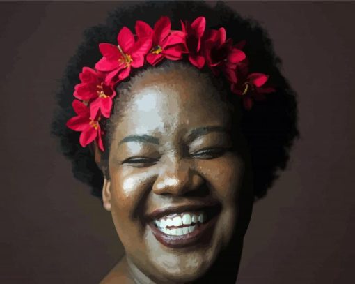 Laughing African Woman Paint By Numbers