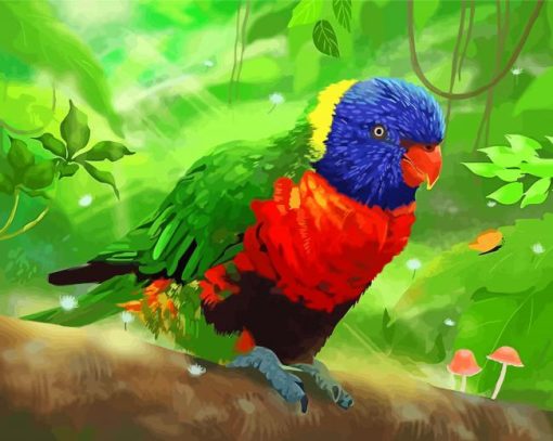 Tropical Bird Art Paint By Numbers