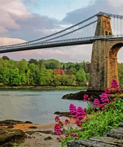 Menai Bridge Wales Paint By Numbers