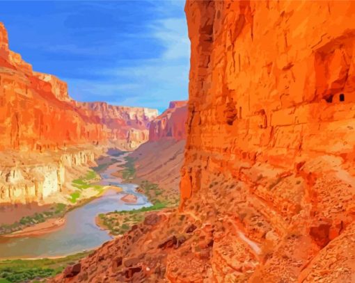 Nankoweap Trail In Grand Canyon Arizona Paint By Numbers