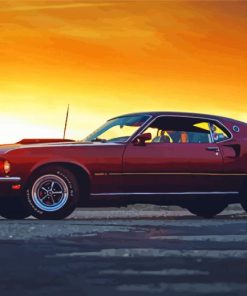 Old Mach 1 Mustang Paint By Numbers