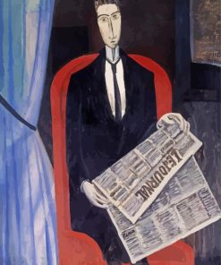 Portrait Of A Man With A Newspaper By Andre Derain Paint By Numbers