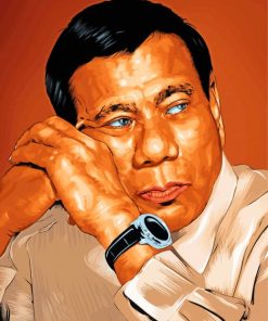 President Rodrigo Duterte Illustration Paint By Numbers