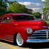 Red 48 Chevy Fleetline Car Paint By Numbers