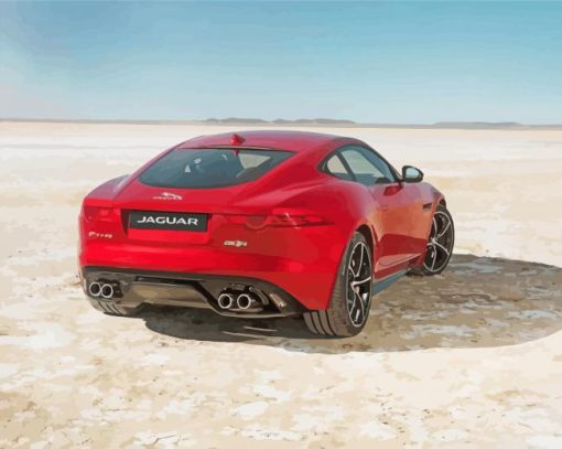 Red Jaguar F Type Car Paint By Numbers