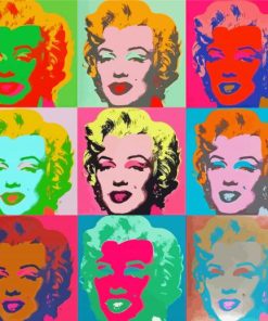 Shot Marilyn Monroe Warhol Paint By Numbers