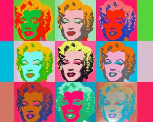 Shot Marilyn Monroe Warhol Paint By Numbers