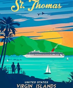 ST Thomas US Virgin Islands Poster Paint By Numbers