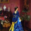 The Blue Dress By Auguste Toulmouche Paint By Numbers