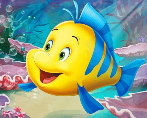 The Little Mermaid Flounder Paint By Numbers