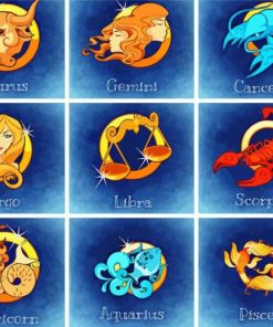 The Twelve Zodiac Signs Paint By Numbers