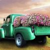 Truck With Flowers Paint By Numbers