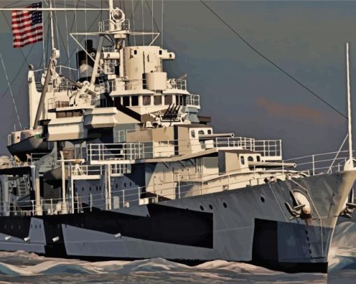 USS Charleston PG 51 Ship Paint By Numbers