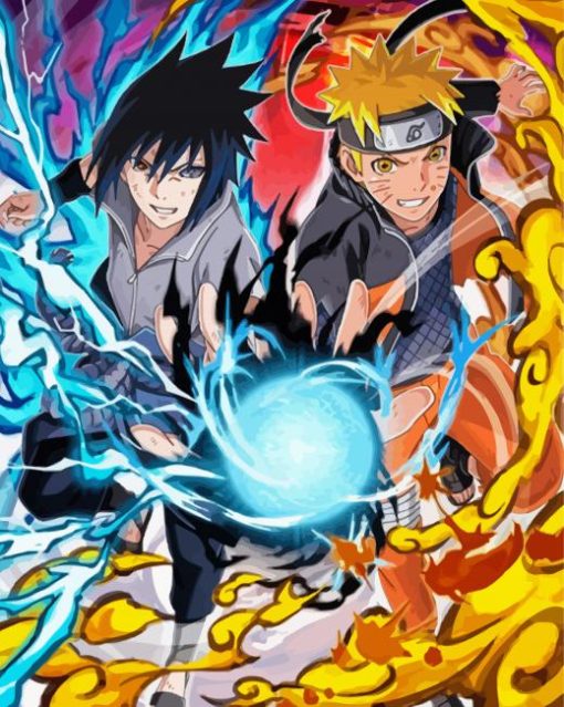 Uzumaki Naruto Vs Sasuke Paint By Numbers