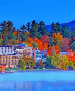 Village Of Lake Placid Paint By Numbers